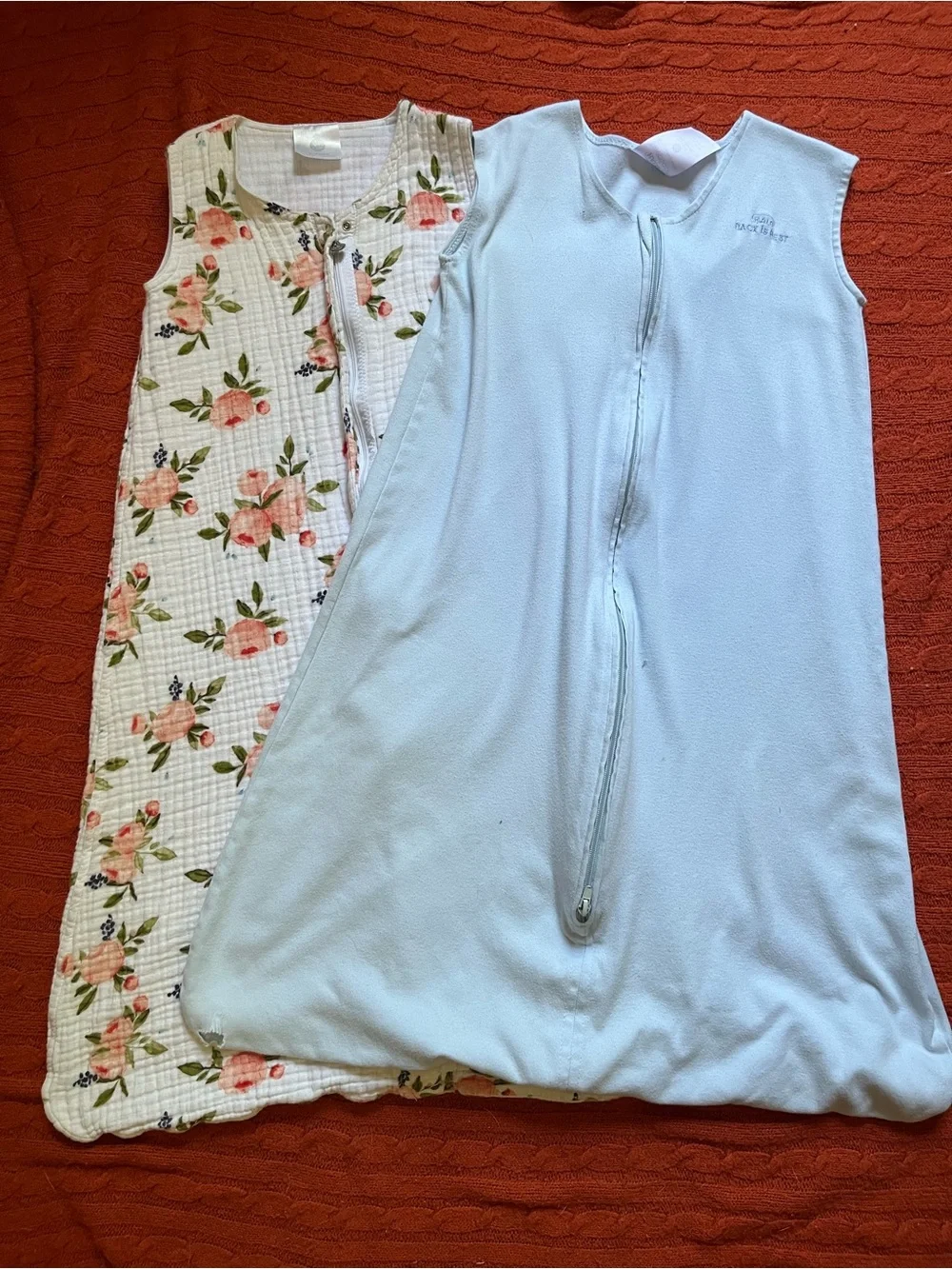 Baby Blue and Floral Sleep Sacks